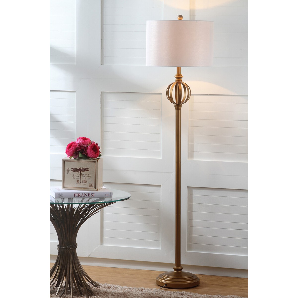 SAFAVIEH Garden Sphere Floor Lamp Gold