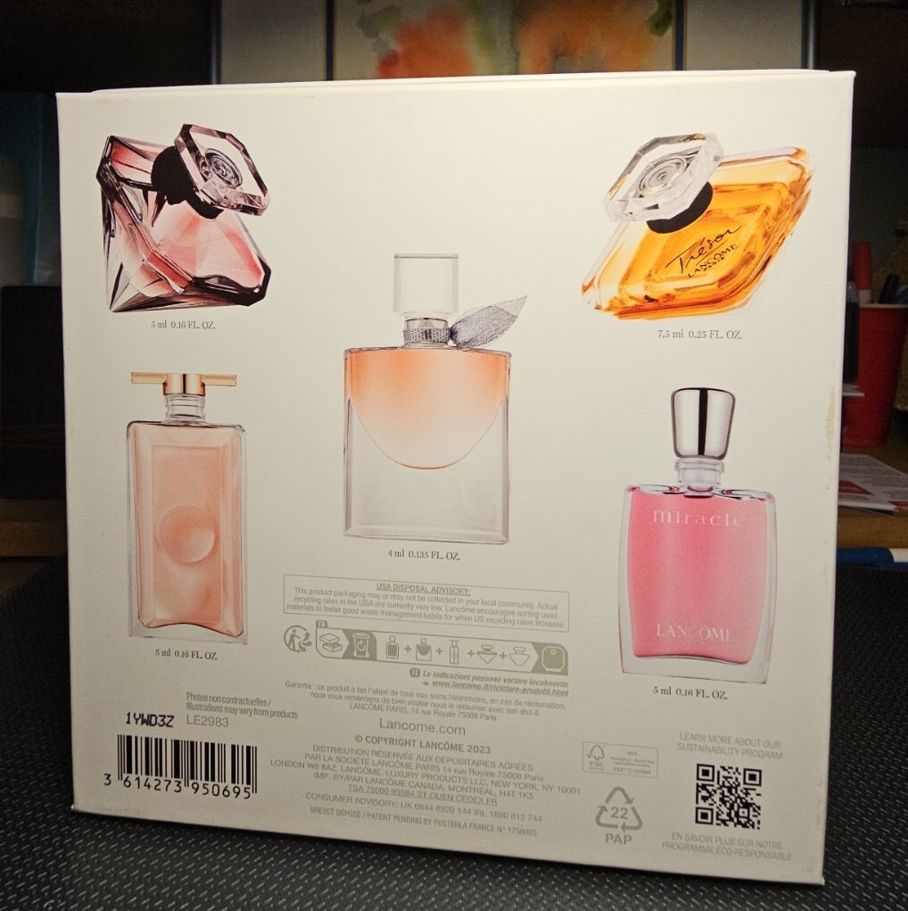 Lancôme Five Piece Variety Miniatures Perfume Set ✨️ EDP For