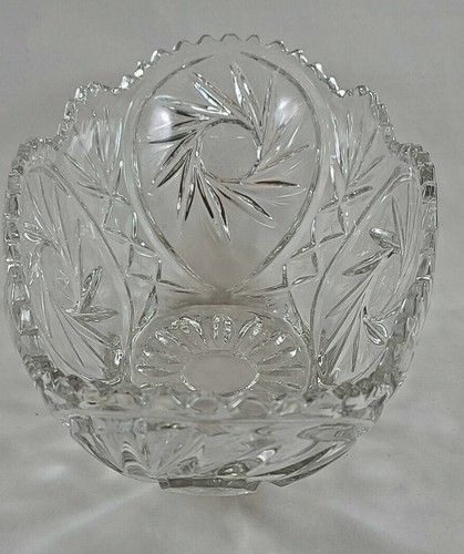 Cuenco para servir vintage de cristal de plomo pesado estrella de David Starburst-12 1/4" - Imagen 7 de 8