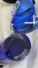(2)  LOT Formia Vetri Di Cobalt Blue & Clear Murano Glass Asian Fiqurine — photo 8