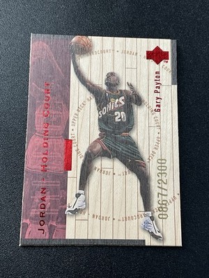 Gary Payton 1998 UD Hardcourt-Michael Jordan Holding Court #J25 *Red* /2300