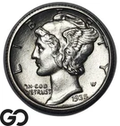 1935-S Mercury Dime, Flashy Solid Gem BU++ Full Split Bands