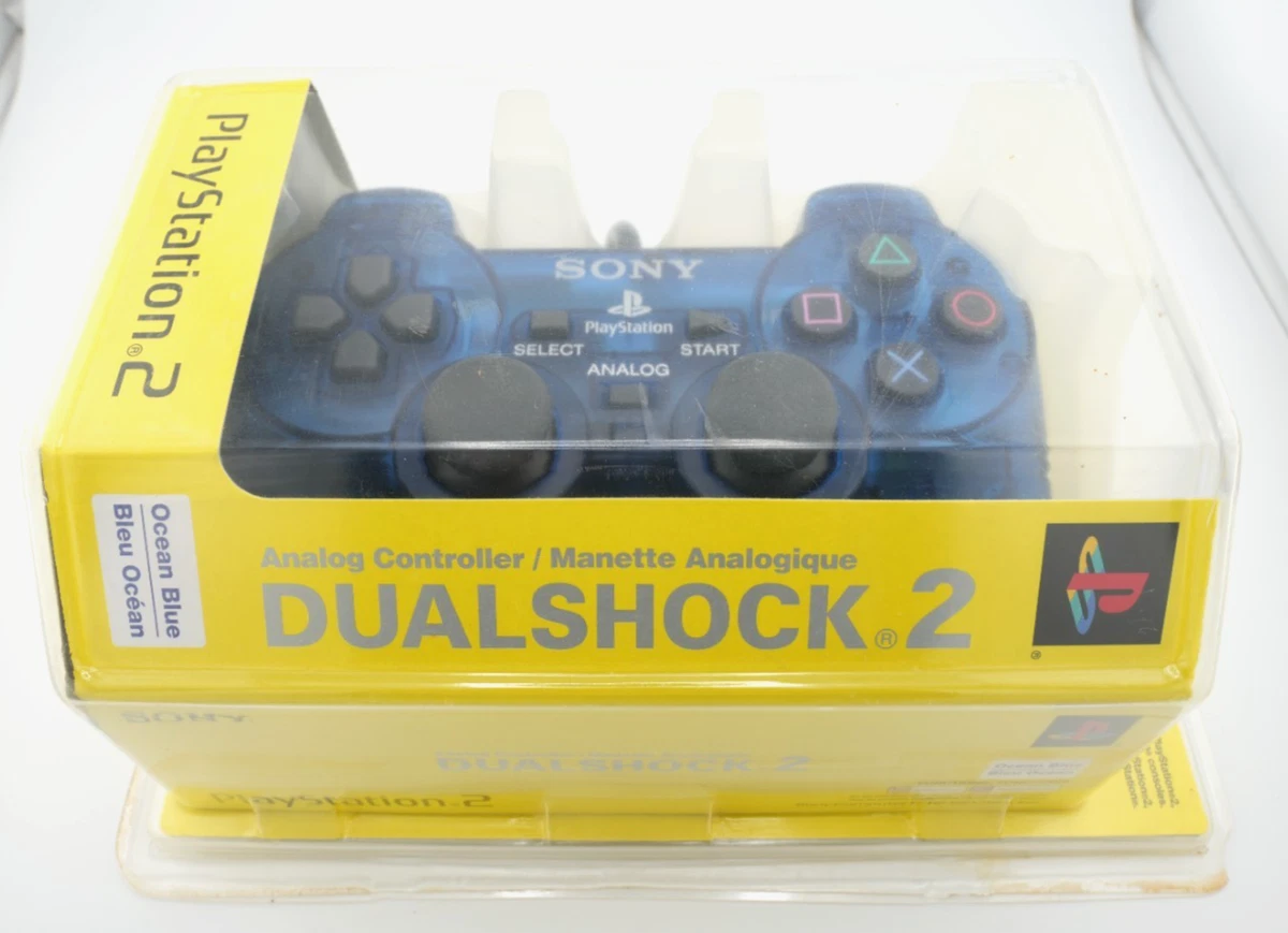 Manette PS2 Sony Officielle Verte Bleue Transparente Rare DualShock 2 🖤 - Photo, audio & vidéo