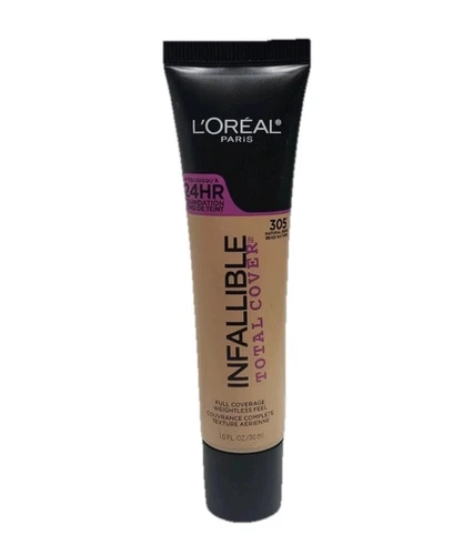 L'oreal Infallible Total Cover 24hr Foundation 305 Natural Beige 1oz Sealed - Picture 1 of 1