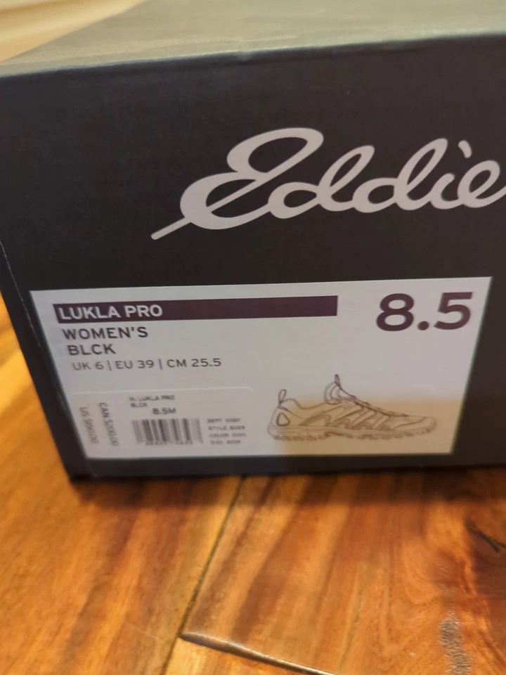 Eddie Bauer Women’s Lukla Pro Trail Hiking Shoes 8.5M Black Teal Vibram NEW - Image 2 of 4