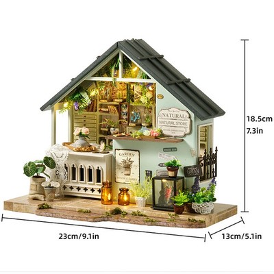 DIY Mini Dollhouse 3D Wooden Puzzle Kit With Furniture And Led Light Model Craft
