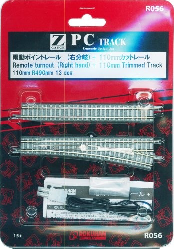 Rokuhan Z Maßstab R056 Teile Track Punkt Schiene 110 MM Mit Rechts Cut 194677 | Zustand: Neu