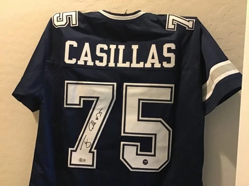 Autographed Tony Casillas Football Jersey, Dallas Cowboys. COA by Beckett