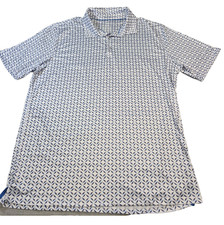 Performance Polo Anti-UV Moisture Wicking Geometric Print Golf Shirt XL