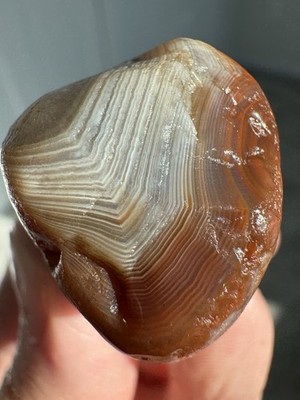   Stunning Large Colorful Red White Banded Lake Superior Agate 1.44 Ounces LSA