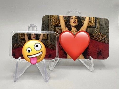 linda   - 1 troy oz .999 Fine Silver Colorized Bar COA #/50