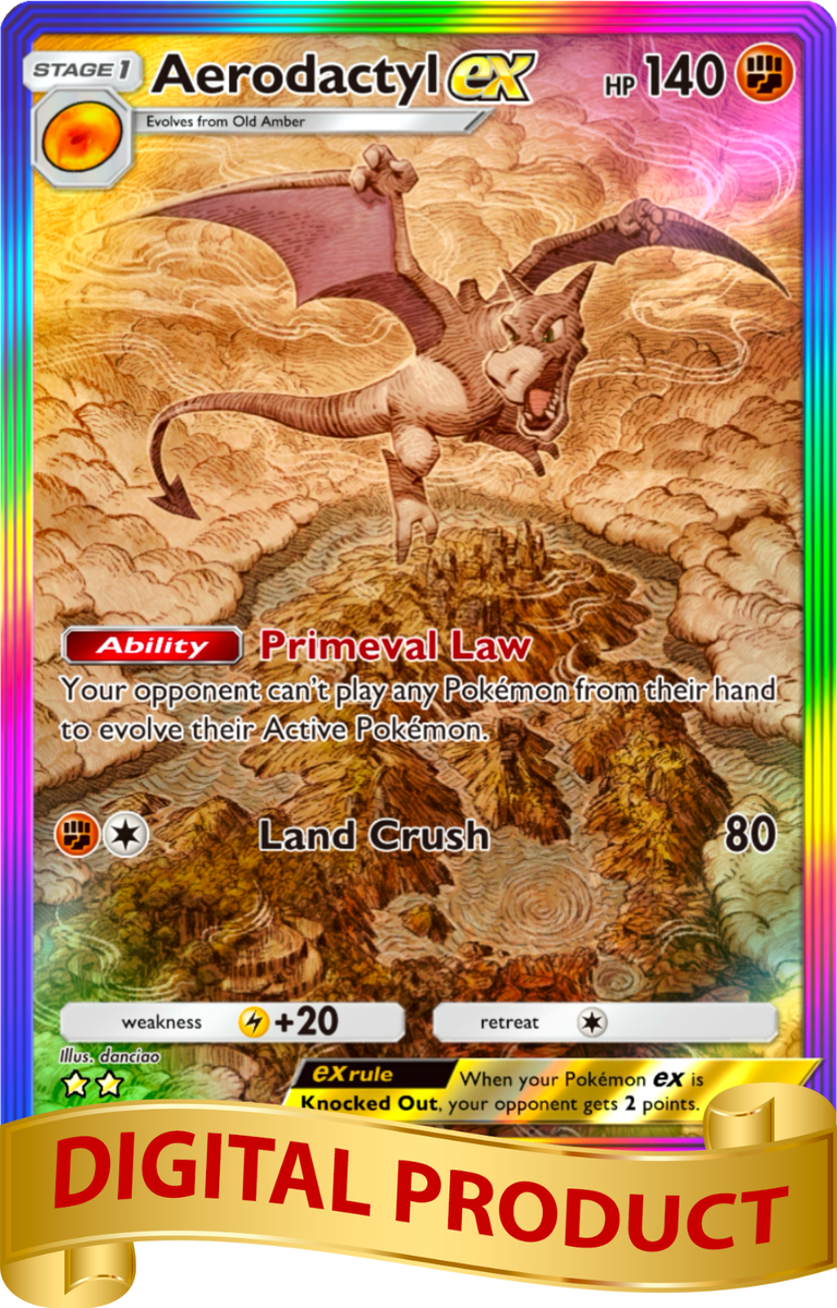 aerodactyl pokemon card ex Sandstorm Ultra Rare Celebrate the legacy of your favorite tabletop game with this Aerodactyl EX 2003 Pokemon EX Sandstorm Ultra Rare #94 PSA Authenticated 6 Card Aerodactyl ex (Mythical Island #84/86,
