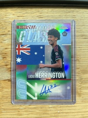 2026 Topps Chrome MLS Lucas Herrington Rookie Summer Clash Green Auto /99 Rapids