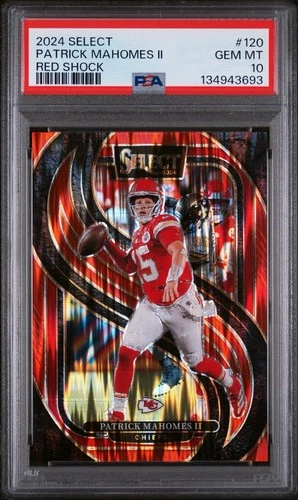 Patrick Mahomes 2024 Select Red Shock /249 PSA 10 Gem Mint #120 Chiefs SP