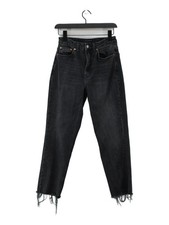 Topshop Women's Jeans UK 10 Black Cotton with Elastane Mom