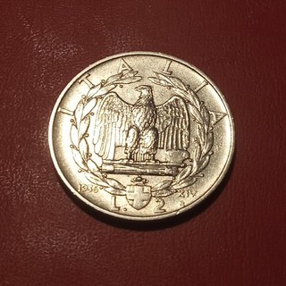 Regno d'Italia Moneta 2 Lire 1936 XIV RARA