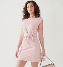 Nine West Women’s Size L Pale Pink Dress Short Cap Sleeves and a Waist Tie