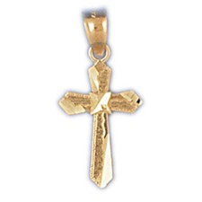 Cross Charm Pendant 14k Gold