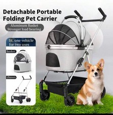 Foldable Dog Stroller 3-1 Detachable, Lightweight Cat Stroller Detachable