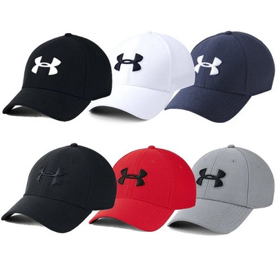 Under Armour UA Blitzing 3.0 Stretch Fit Mens Hat - Black White Blue Red Gray