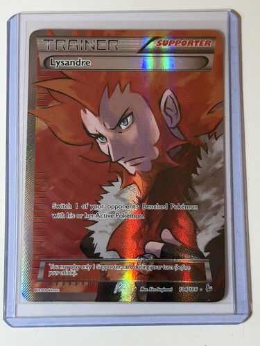 2014 Pokemon Lysandre Full Art 104/106 XY Flashfire Holo Ultra Rare LOW POP ERA!