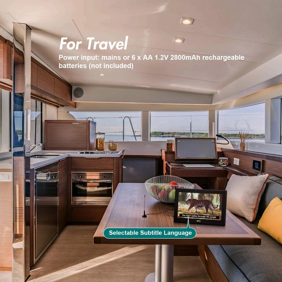 Freeview Portable TV 10" 1080P HDMI USB PVR for Caravan, HGV - August DA100D - Image 2 of 4