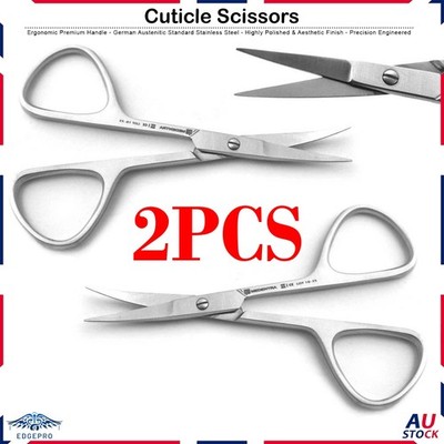Eyebrow Trimming Scissor Eyelash Manicure Nose Hair Nail Cuticle Curved Scissors