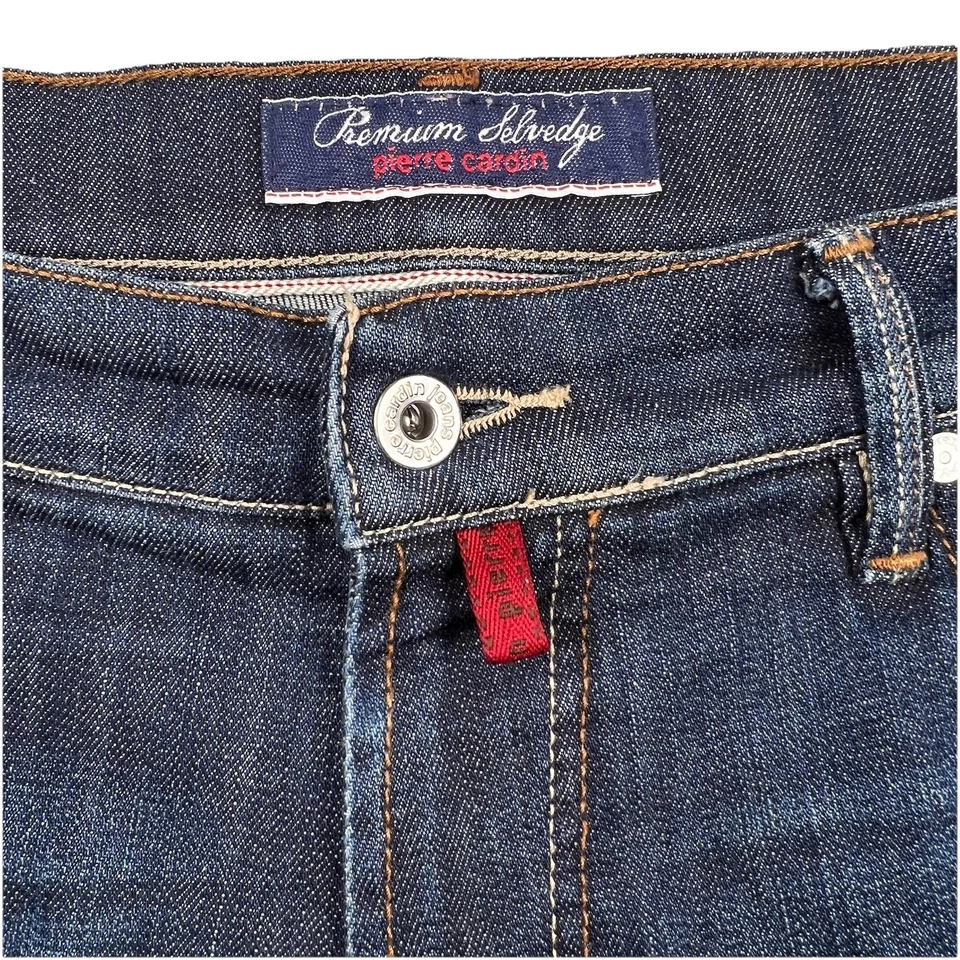Pierre Cardin Premium Selvedge Lyon Jeans Men's 36x30 Blue Denim Ahlers Group - Image 3 of 4