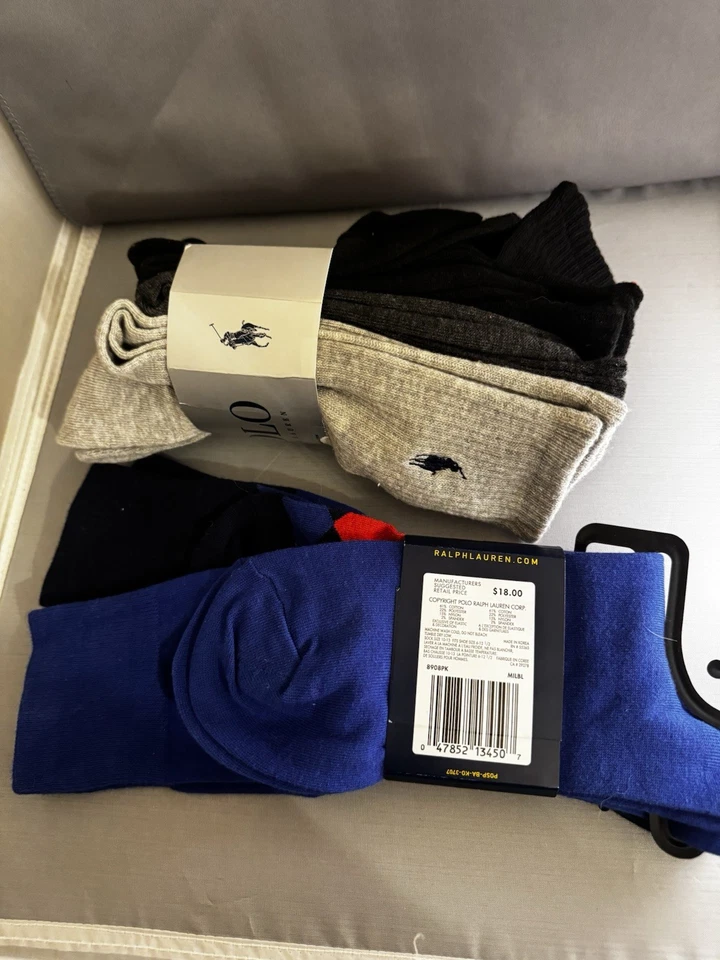 6 Пар новый мужчин Ralph Lauren поло носки 2 пары брюки и 4 пары Crew носки - Изображение 4 из 4