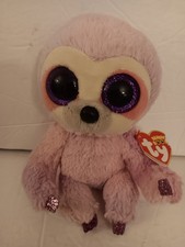 TY Beanie Boos Dreamy Pink Sloth Excellent Plush With All Tags Heart Damaged