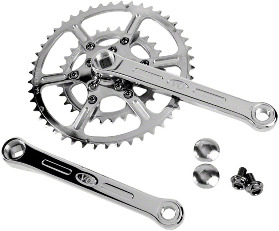 Velo Orange New Rando Crankset 165mm 8/9/10-Speed Aluminum Silver Road Cycling