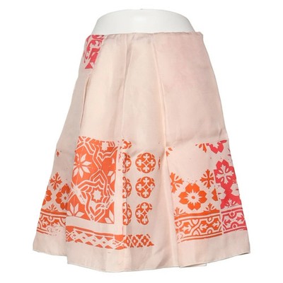 GIBO, Rock, Größe: 38, Beige/Rot/Orange, Acetat/Seide, Print, Damen #buk