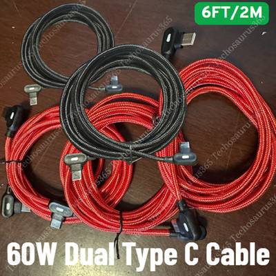 90 Degree Right Angle Type C Fast Charger PD Cable Lot For Samsung iPhonne 15 16