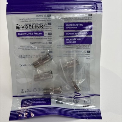 VCELink Coaxial Cable Adaptor Quick Connector, Male to Female F-Type Coax NEW