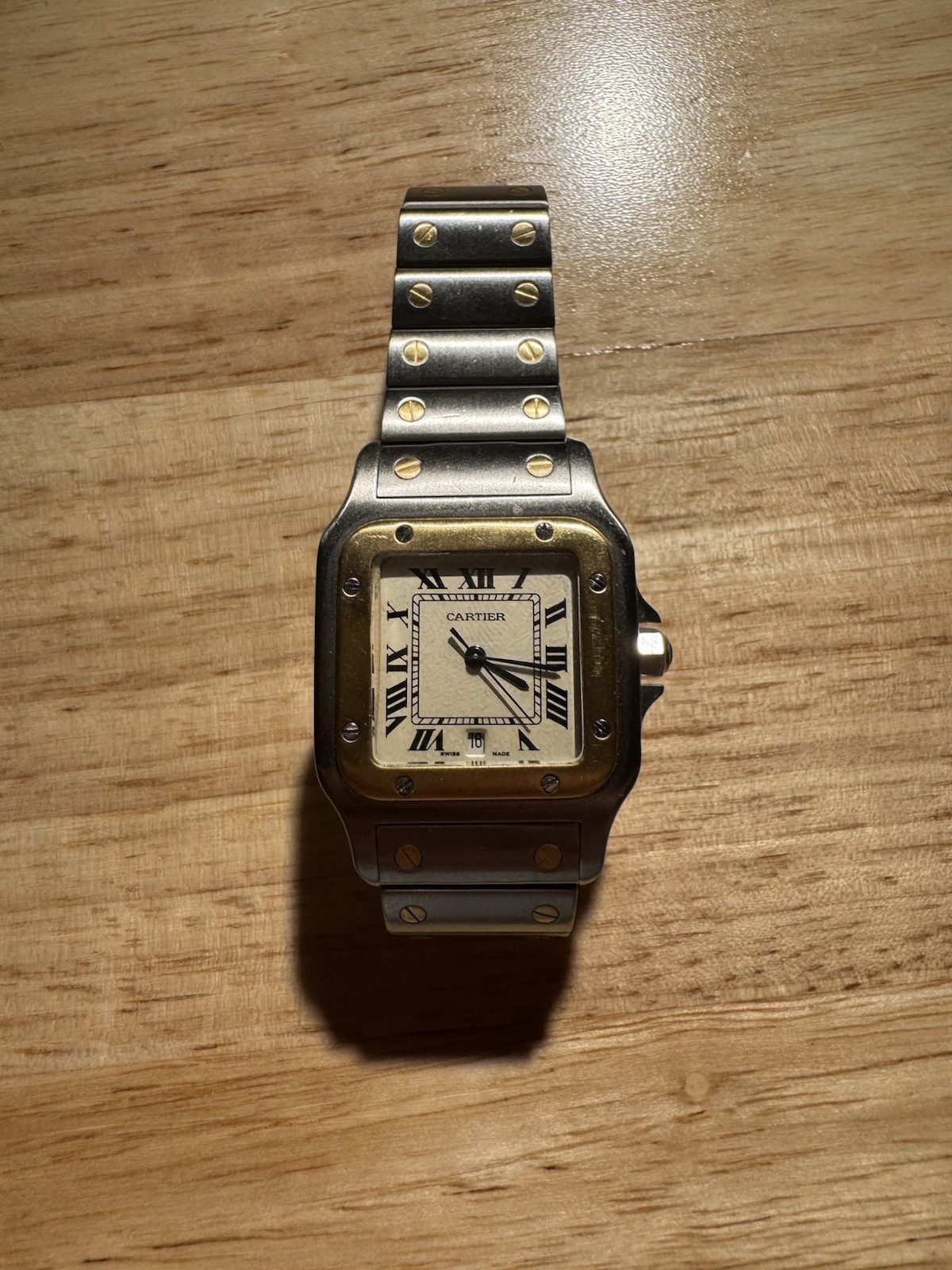 Cartier Santos Galbee Steel & 18k Gold Quartz 29mm 187901