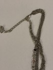 Antique VTG Gorgeous! Purple Dangle Crystal Necklace, Multi Strand Silver Chain — photo 3