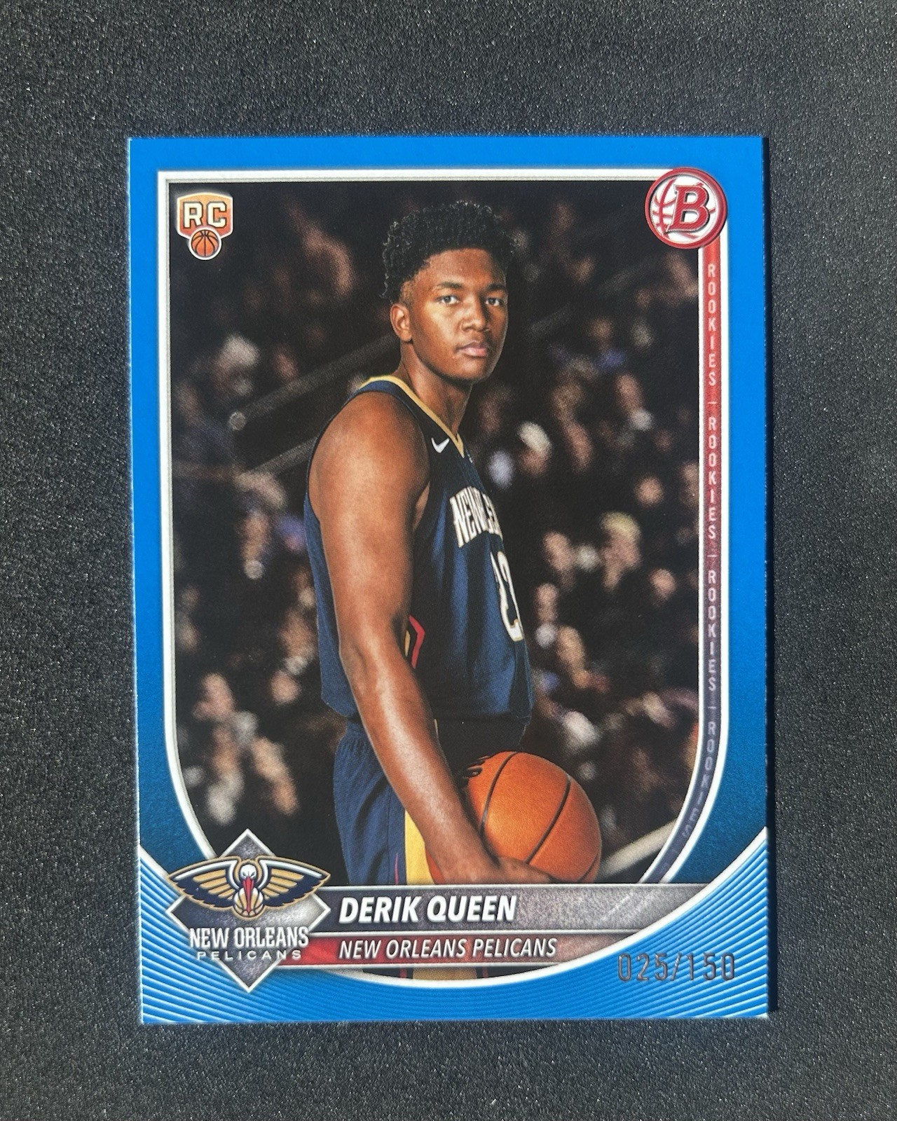 2025 Bowman Derik Queen Blue Parallel Rookie /150 Pelicans 13