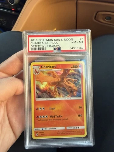 Pokémon Charizard Holo 5/18 Detective Pikachu PSA 8 2019 English Rare TCG