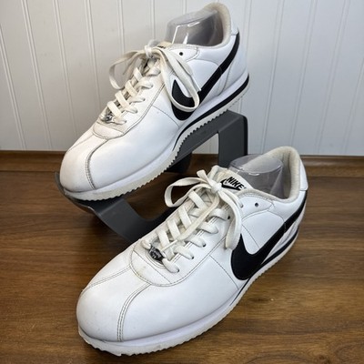 Nike Cortez Men s Size 13 Sneaker White With Black Swoosh 316418-102