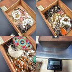 Vintage Jewelry Lot Cigar Box Full Wearable Estate Costume Mix Treasure 0219