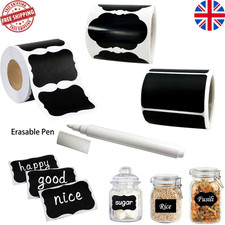 Chalkboard Labels Roll Removable Waterproof Blackboard Stickers + Chalk Pen