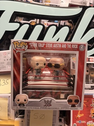 Funko Pop! Vinyl WWE Stone Cold Steve Austin & The Rock 2 Pack Figures