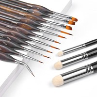 Modellbau Pinsel - 11 Premium Feine Detail Pinselset+3 Drybrush Pinsel FüR