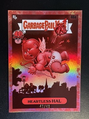 2025 GARBAGE PAIL KIDS 40th ANNIVERSARY RUBY 46a HEARTLESS HAL  40/40 BOOKEND