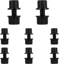8PCS Motorcycle License Plate Screws,Nylon 0.39*0.39*0.96 inch, Black 