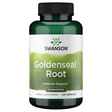 Swanson Goldenseal Root -Immune Support Min 5% Alkaloids, 125mg, 120 Capsules
