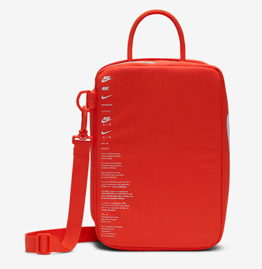 Nike Shoebox CrossBody Bag Unisex Sports Casual Sports Bag Orange
