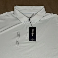 NEW Walter Hagen Performance 11 P11 Golf Polo Shirt Blue White Stripe 4XLT Tall