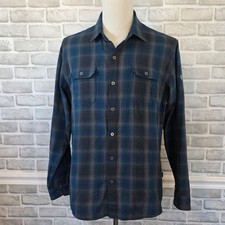Kuhl Lined Flannel Button Up Shirt Lined Gorpcore Warm Outdoors Mens Large Blue