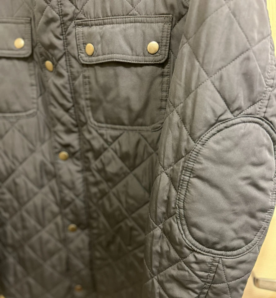 Chaqueta acolchada Gap ligera para hombre pequeña negra parches en el codo Foto 4 de 4